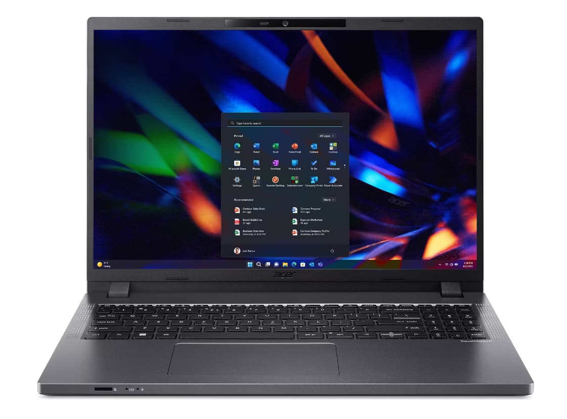 LAPTOP ACER TRAVELMATE P2 CORE I5-1335U / 16 WUXGA IPS / 8 GB RAM / 512GB / FINGERPRINT / WIN 11 PRO / 1 año de garantía + 1 año contra Robo / GRIS ACERO