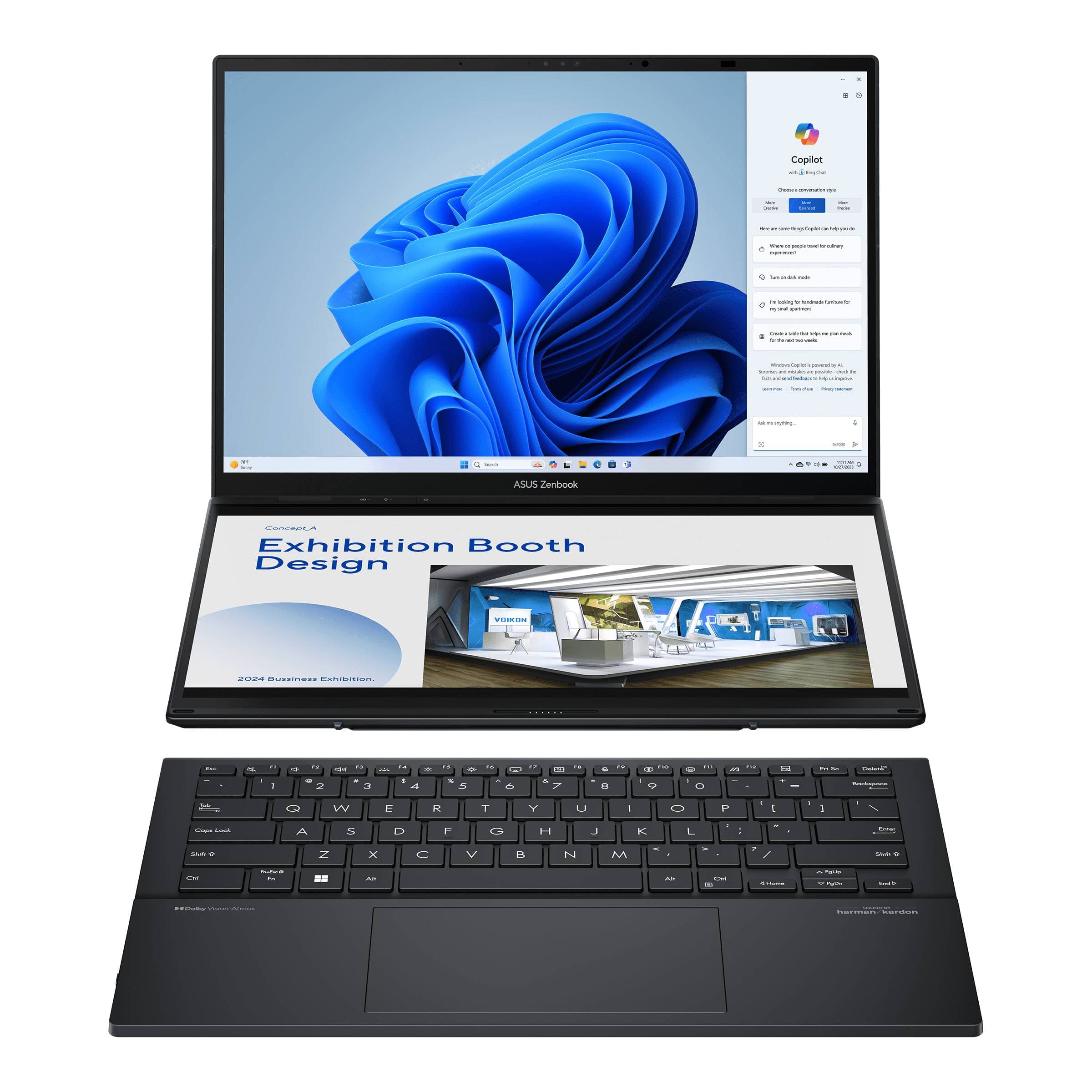 ASUS Zenbook Duo Intel Core Ultra 9 285H 32GB / 1TB / WIN11PRO / Intel Arc Intel AI Boost NPU up to 13TOPS Incluye funda y Stylus