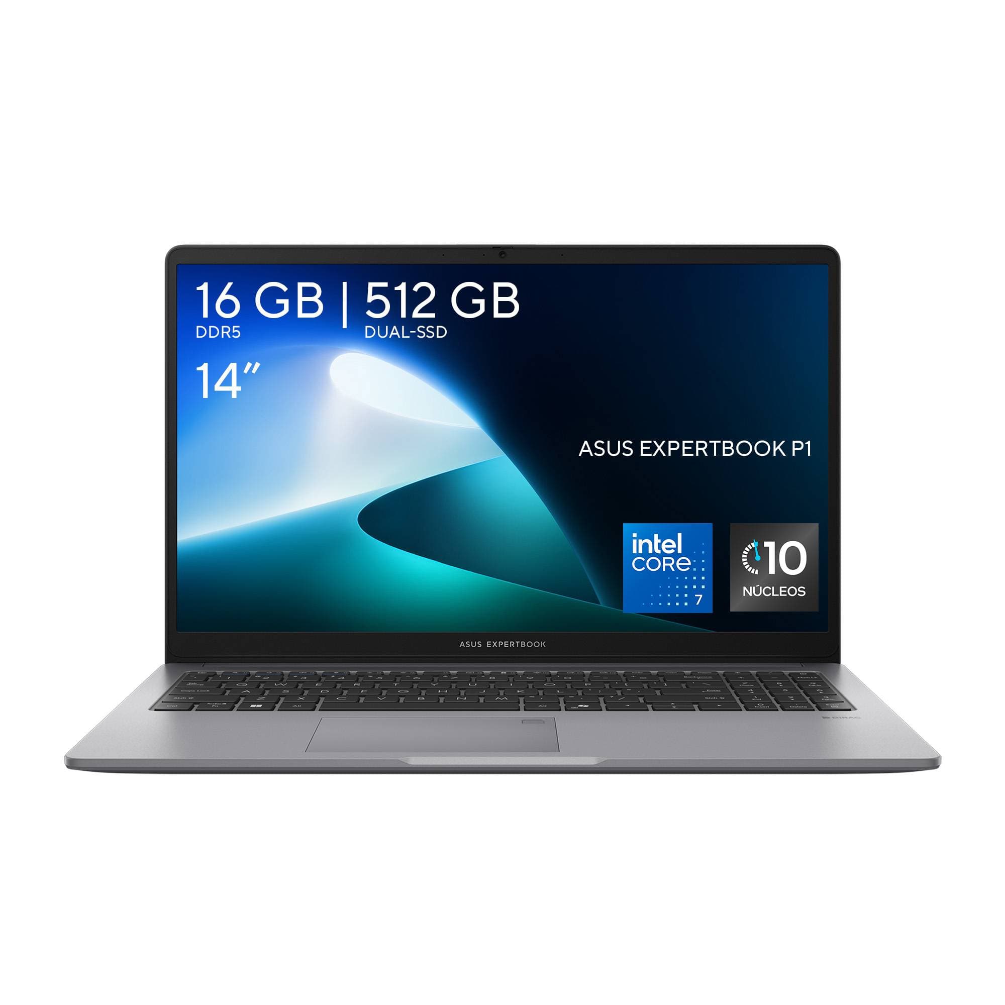 ASUS EXPERTBOOK P1 Procesador Intel Core 7 240H / 16GB DDR5 / 512GB SSD / 14 pulgadas Win 11 PRO
