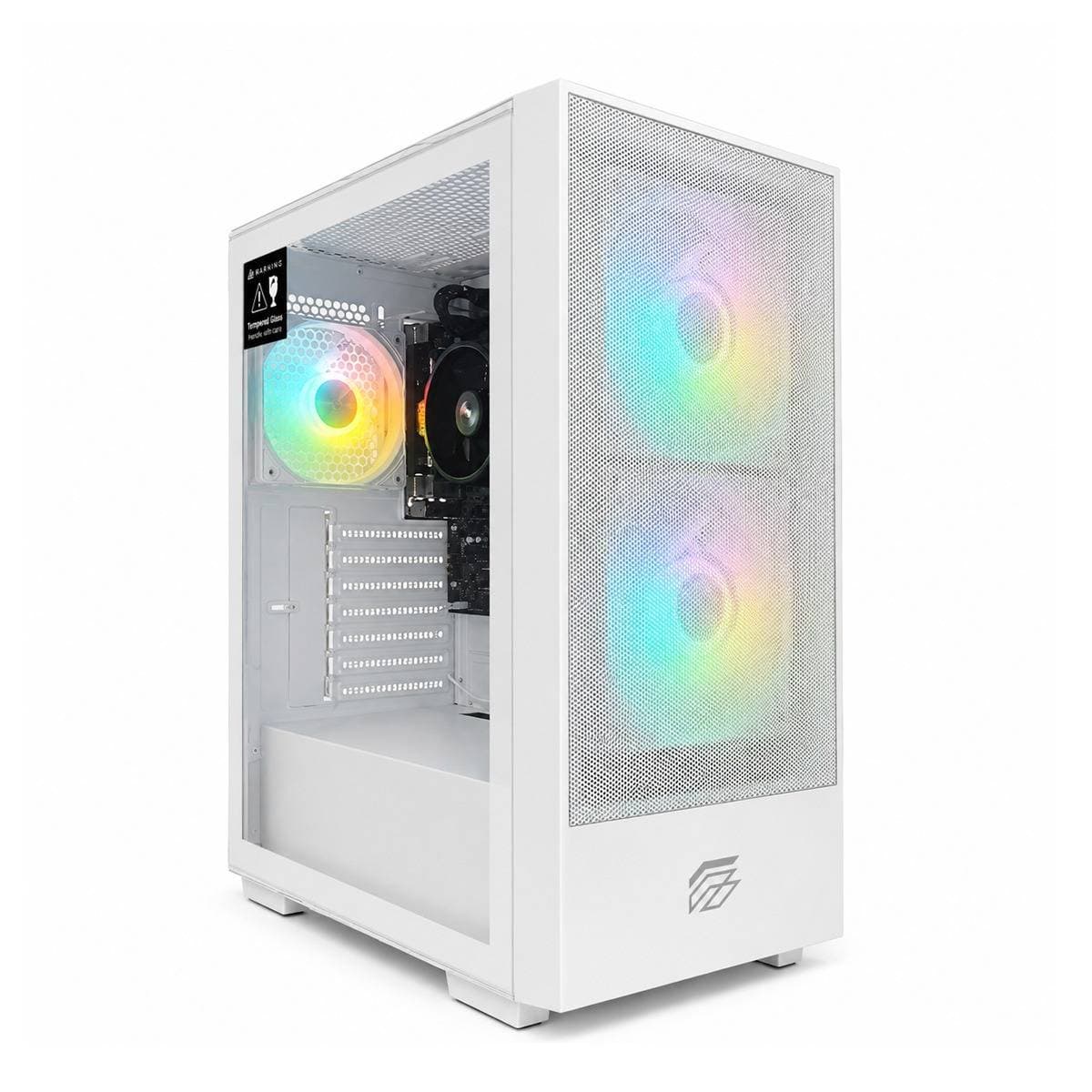 PC HY Gaming TRINITY By Einarex Blanco Ryzen5 5600GT Ram 16GB SSD480GB. Chipset A520. Fuente de Poder Cybenetic Bronze. Windows 11 prueba